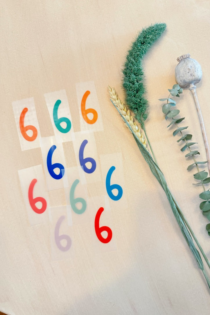 Bügelbild Zahl 6