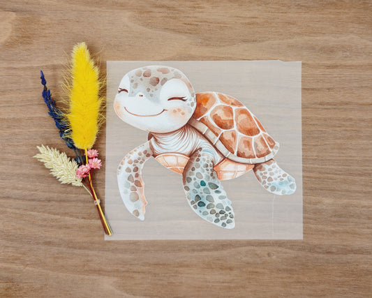 Bügelbild Schildkröte Boho