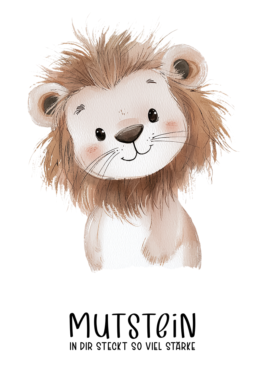 Mutstein Löwe