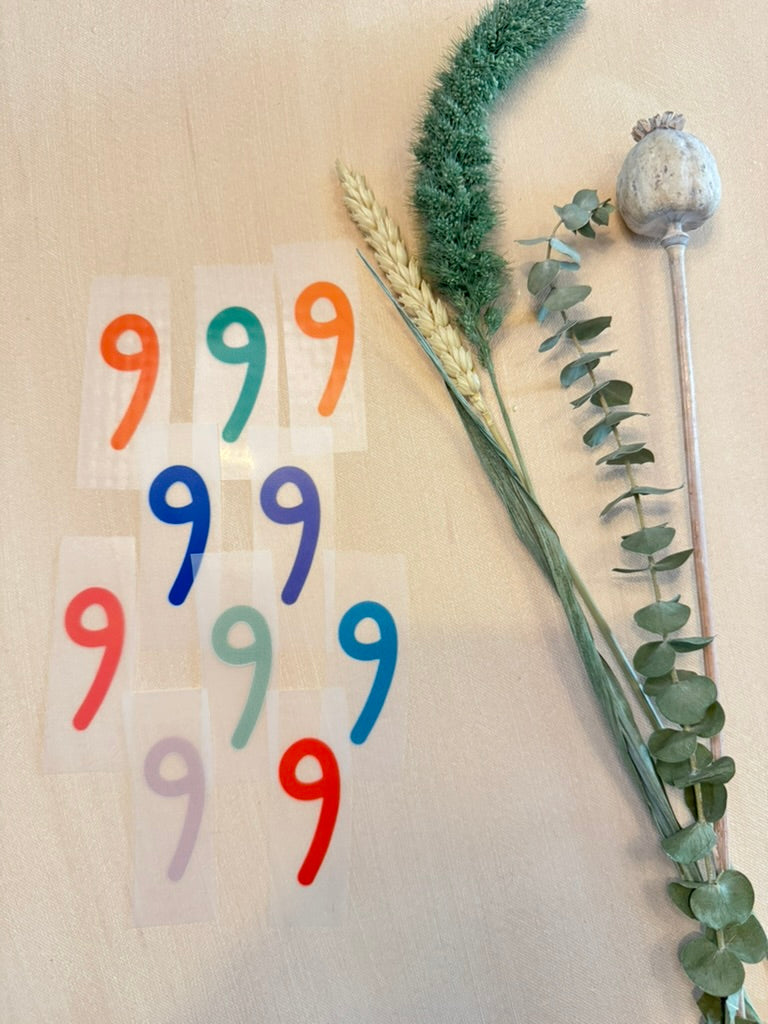 Bügelbild Zahl 9
