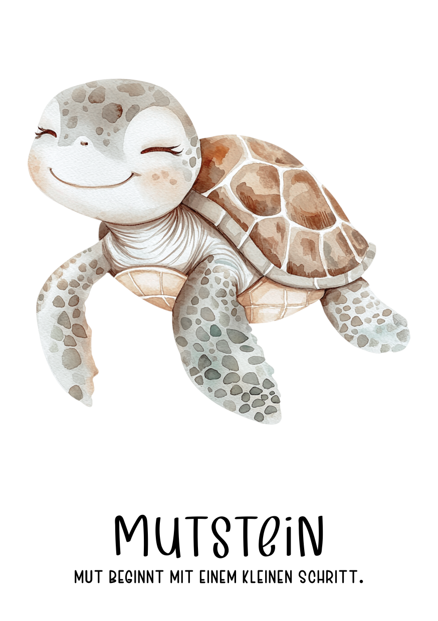 Mutstein Schildkröte