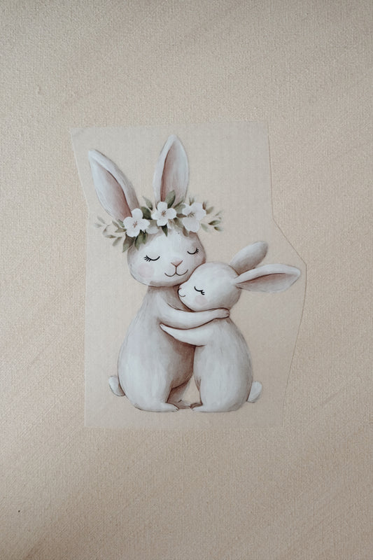 Bügelbild Hase Mama&Mini