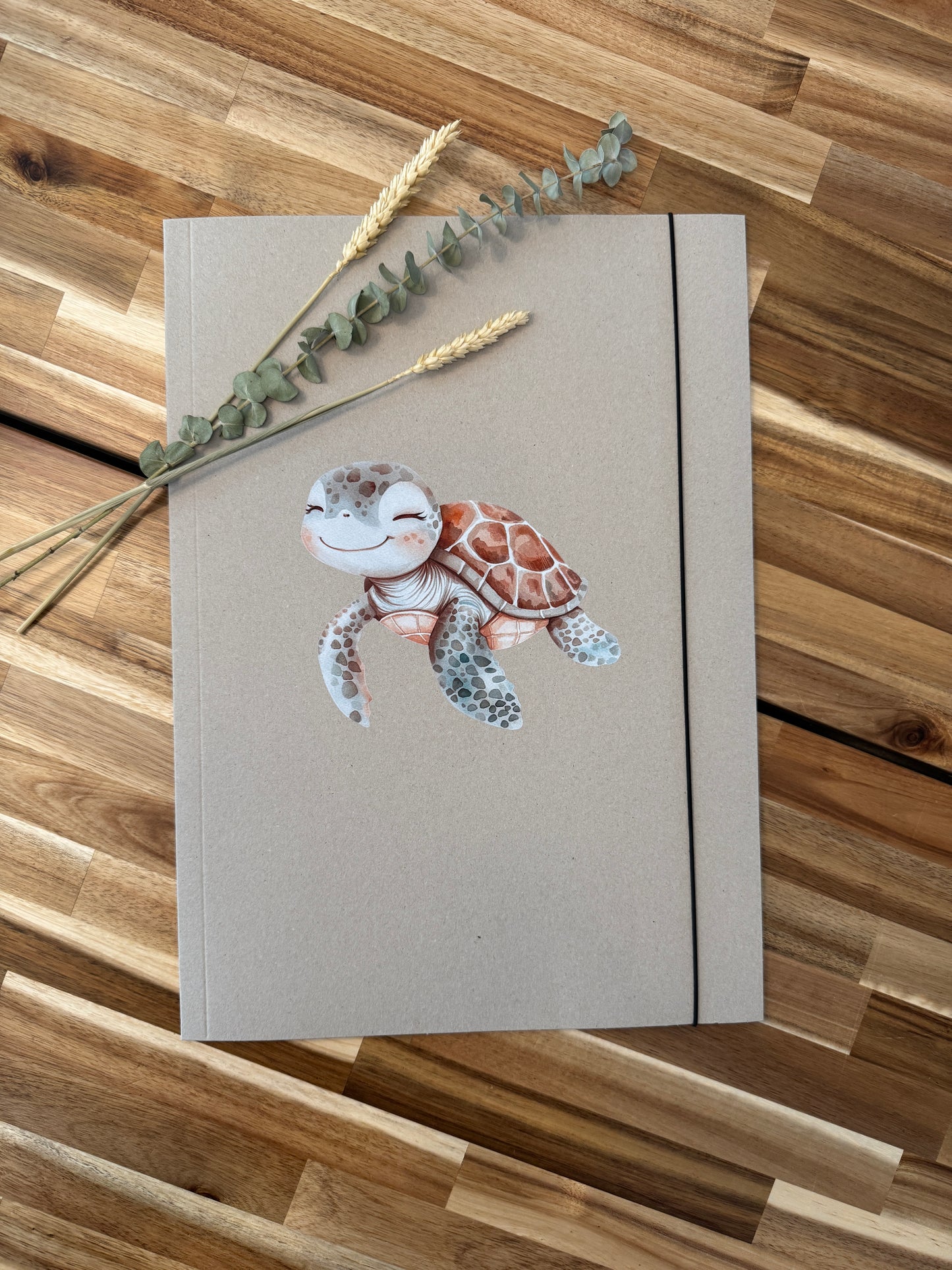 Kunstmappe Schildkröte Boho