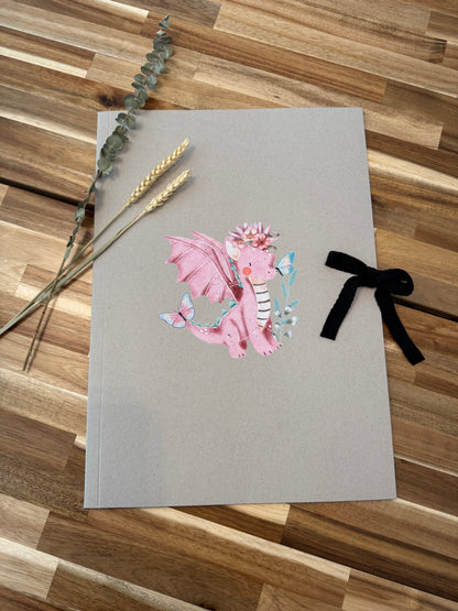 Kunstmappe pinker Drache
